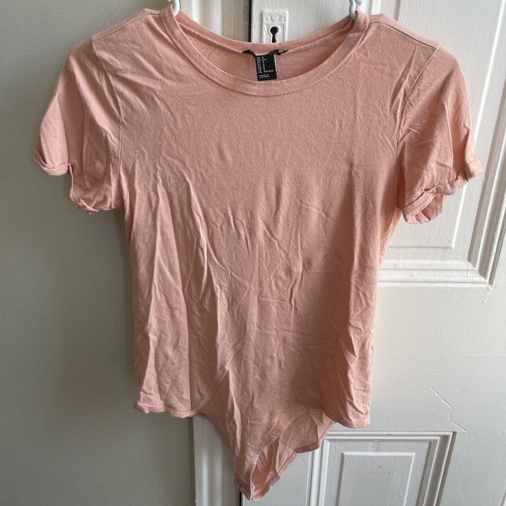 Light Pink Short Sleeve Bodysuit